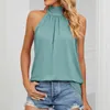 Women's Tanks Ladies Sleeveless Silk Strap Women Hanging Neck Lace Up Tops Blouse Sexy Off Shoulder Camis Tube Female Basic