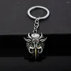 Keychains Game Baldur's Gate 3 Keychain illithide gris pendentif clés pour femmes bijoux hommes