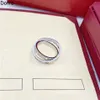Donia Jewelry Luxury Ring exagéré European et Américain Double anneau Double Ring Titanium Micro-set Zircon Creative Designe260a