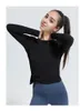 al Yoga chemises à manches longues sport manteau femmes chemise Yoga vêtements gymnase à manches longues haut Fitness YC106 mode