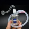 oil burner bong smoking pipe hookahs inline matrix perc Thick Pyrex smoking water pipe LED light bongs with 10mm male oil bowl and hose LL