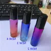 2019 Nouveau !!! En gros pas cher cool coloré 10 ml rouleau sur bouteilles en verre aromathérapie de parfum bouteille en métal roule