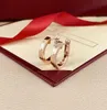 Nuevo y famoso arete de amor de acero inoxidable con diamantes completos para madre y mujer, aretes de diseñador, joyería sin caja H17632041