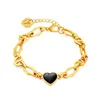 TW12 – Bracelet à breloques en pierre rouge pour femme, chaîne de couleur or, romantique, manchette en forme de cœur, mignon, à la mode, 231225