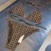 Sexy Metal Letter Bikinis Summer Women Swimwear Set Letter Print Push Up Padded Bra Biquinis Brand Swim Swimsuit