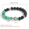 Strand Oaiit 8 mm Green Dongling Chalcedony Natural Stone Bracelet femelle Volcanic Fatima Meditation de guérison bijoux