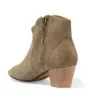 Die Dicker Suede -Knöchelstiefel echte Ledermode New Pop Marant Paris Western Inspirierte Landebahnen Dicker Booties