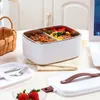 110V/220V/12V Electric Lunch Box Car Cooker 304 Stainless Steel Food Warmer Without Water Heated Bento Box 70 Thermal Box 1.8L 231221