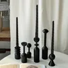 Titulares de vela de madeira para decoração de decoração de aniversário Candelabra Stand Stick Setent