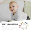 Bandanas 6 PCS Baby Girl Bow pannband Spädbarn Hårtillbehör för flickor Blomma pannband Ren bomull