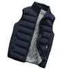 Vêtes pour hommes hommes matelassés gilet gilet hiver rembourré avec poches à fermeture éclair