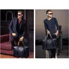 Briefcases Fashion Simple Business Men Briefcase Bag Leather Laptop Casual Man Large Capacity Shoulder Bags 8016