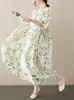 Party Dresses Oversized Summer Women Casual Loose Beach Print Dress Korea Ladies Womens Pullover Big Size Floral A-line Long