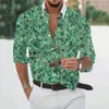 Men's Casual Shirts Floral Printed For Men Long Sleeve Single Breasted Fancy Soft Streetwear Shirt And Blouses Man Clothing