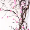 Dekorativa blommor 3m konstgjorda blommor Vine Peony Tree Wall Decor Wedding Window Rattan Bakgrund