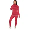 2024 Designer Tracksuits Fall Winter Women Outfits långärmad solid jacka byxor Två stycken uppsättningar sportkläder casual jogger kostymer tröjor grossist