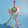 Peuterspeelgoed Leeractiviteit Siliconen speelgoed - Push-Pull speelgoed Babyspeelgoed STEM Montessori Tandjes Zintuiglijk speelgoed voor baby's 18M 231225