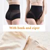 Damen Shapers Shapewear Bauchkontrolle Höschen Hohe Taille Body Shaper Flache Schlankheitsunterwäsche mit Hakenreißverschluss