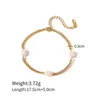 Kralen Strand Roestvrij Staal Pvd 18K Vergulde Aanslag Waterdichte Natuurlijke Parel Armband Voor Vrouw Sieraden Groothandel Trendy Drop D Dhyab