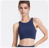 Al Women Sports Bras Topps Cew Neck Fintness lo Tank Vest Skin Friendly Workout Breatble Blackless Quick Dry Top Female YW203 Fashion