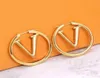 Luxury Designer Big Circle Ear Ring Women Fashion Gold Earring For Womens Jewelry Classic Letter Hoop Earrings Party Wedding Gift4562460