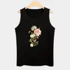 Herentanktops waterverf vintage bloemenmotieven top mannen gym bodybuilding kleding basketbal kleding artikelen