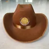 Berets Cowboy Hat Performance Шестиконечный костюм Star Cowgril для взрослых гексаграмма