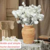 Fleurs décoratives 30 pcs têtes séchées blanches Daisy-paquet de fleurs de camomille en argent réel pour vase Home Wedding boho bureau décor