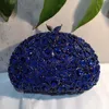 Sacos de embreagem senhora azul/vermelho/ouro rosa cristal para festa de casamento cauda mulheres bolsas de noite bolsas de diamante e bolsas