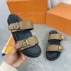 Designer sandals uomini da donna Slifori in pelle Muli piatti freschi Slide eleganti senza sforzo 2 cinghie con fibbie oro regolate Schede estate con scatola di dimensioni 35-46