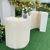 Decorazione per feste Decorazioni per matrimoni Carta Espositore pieghevole versatile Fiore Dessert Mostra tavolo Piattaforma Curva Guida Supporto Layout di scena