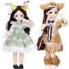 30cm bjd girls Toy 20分離可能なスプライス人形ドレスメイクアップドールプラスチックボディフルセットプレイハウスドール231225