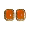 Stud Earrings Luxurious Elegant Resin Square For Women Simple Fashionable Versatile Commuting Jewelry