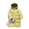 Veste longue épaisse pour enfants veste solide pour filles à capuche garçons vêtements d'extérieur automne hiver enfants manteau coupe-vent vêtements pour enfants 231225