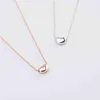 T Home Korean S925 Sterling Silver Colar Pingente Penda Feminina Pea Acacia Clavícula Prata de Prata247S