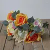 Dekorative Blumen künstlicher Bouquet Protea Cynaroides Hochzeitskönig Braut Braut Fake Flores Home Party Tischdekoration