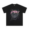 Maglietta da uomo Pink Young Thug Sp5der 555555 Mans Women Stampa schiumosa di qualità Spider Web Pattern 555 Fashion Top Tees PLHP PLHP