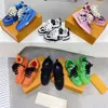 2024 Men Women Casual Skate Shoes Double laces Flower mesh calf leather suede outsole Winter Sneaker Designer Luxurys Fashion Ladies Sports Shoes