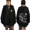 Tokio Hotel Kaulitz Sweatshirts Rock Band Zipper Hoodies Hip Hop Streetwear Herrenbekleidung Frauen Übergroße Jacke Langarm