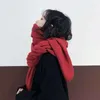 スカーフ韓国版の模倣カシミア温かいスカーフの女性冬の固形色の汎用性のあるショール二重目的の長いスタイル
