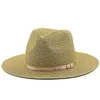 Chapeaux avares Brim Printemps Summer Beach Hat St Femmes Hommes Large Brim Chapeaux Femme Homme Jazz Panama Top Cap Femme Mâle Outdoor Casual Caps Sun Dhkxu