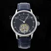 TOP STYLISH MECHANICAL RAŁO WAKT ZEGA ZŁOTA SLERNOŚCI SHAPHIRE GLASS 40 mm Classic Star Design True Tourbillon Zegar zegarowy zegar na rękę Pp64