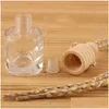 Essential Oils Diffusers Cylinder Car Pendant Per Bottle Glass Ornaments Empty Bottles Round Wooden Lid Air Freshener Hw0020 Drop De Dhjsg