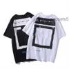Camisetas masculinas Branco Seta Irregular Verão Solto Casual Manga Curta T-shirt para Homens e Mulheres Ped Carta x nas costas J2H7