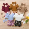 Clothing Sets 3Pcs Baby Girl Clothes Set Newborn Kids Clothing Childern Toddler Girl Clothes Bebe Girl Outfits Infant New Born Clothes