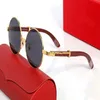 Lunettes de soleil de créateur masculin classique pour femmes Big Round Gold Alloy Full Full Sunglass Oval Ggggle Man Femme Vintage Brand Eyeglass W2639