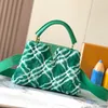 Fluff Capucines Tote Bag Handbags Purse Genuine Leather Removable Strap Fashion Letters Golden Hardware Designer Crossbody Bags