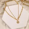 سلاسل en en punk stair necklace neck for women vintage balthated gold color hoop metal 2023 clavicle Jewelry