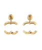 2021 Fashion style drop Earring smooth in 18K Gold plated words shape for Women wedding jewelry gift With box9017524