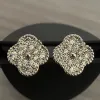 Hög Quaity Earring Designer Women Classic Four Leaf Clover Earring 18K Gold Plated Earring Europe America Fashion Jewelry Valentine Day Gift till flickvän